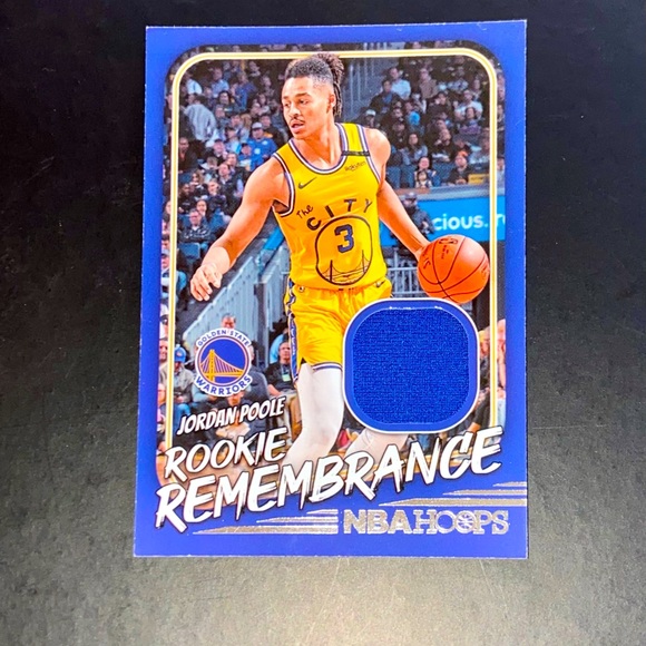 Jordan Poole Jersey Card - Rookie Remembrance 2022-23 Panini Hoops #RR-JPG - Picture 1 of 2